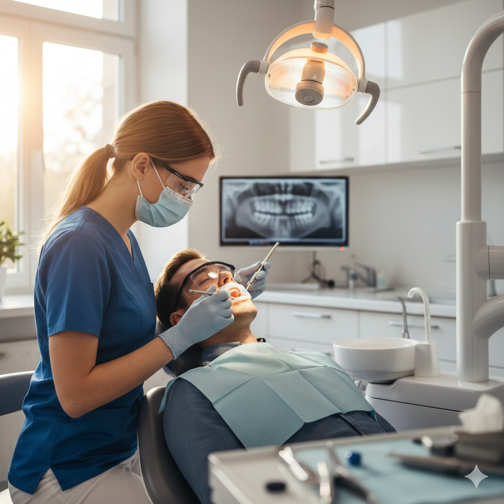 Professional teeth whitening treatment for brighter smile